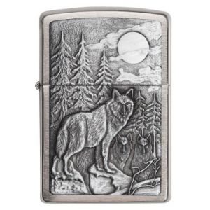 Zapalniczka benzynowa Zippo Timberwolves Emblem Brushed Chrome